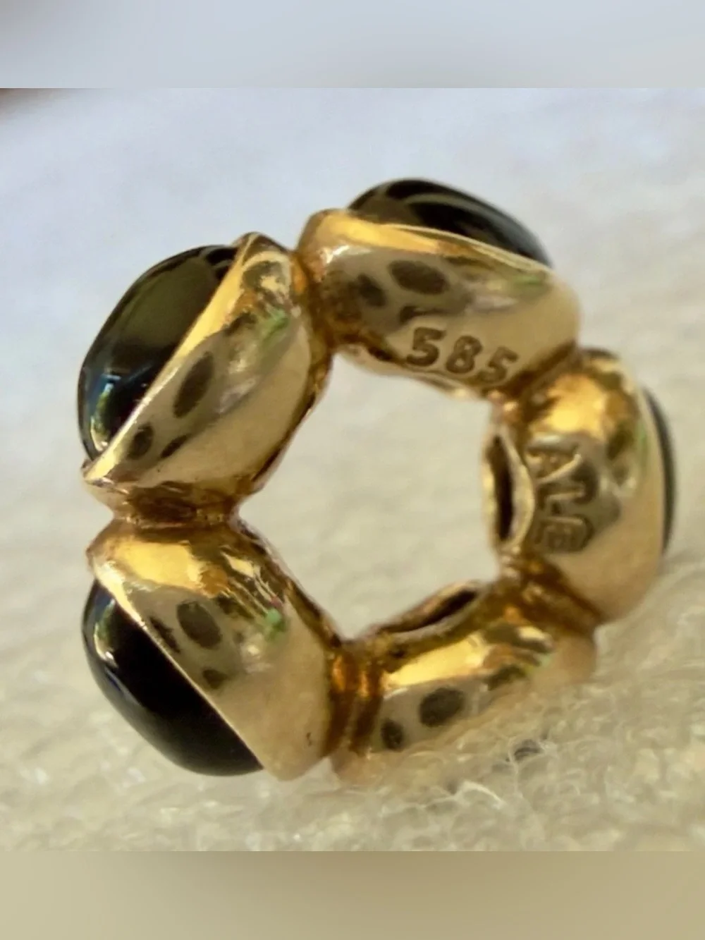 Pandora 14K Gold Yellow Onyx Cabochon Spacer - 750802ON